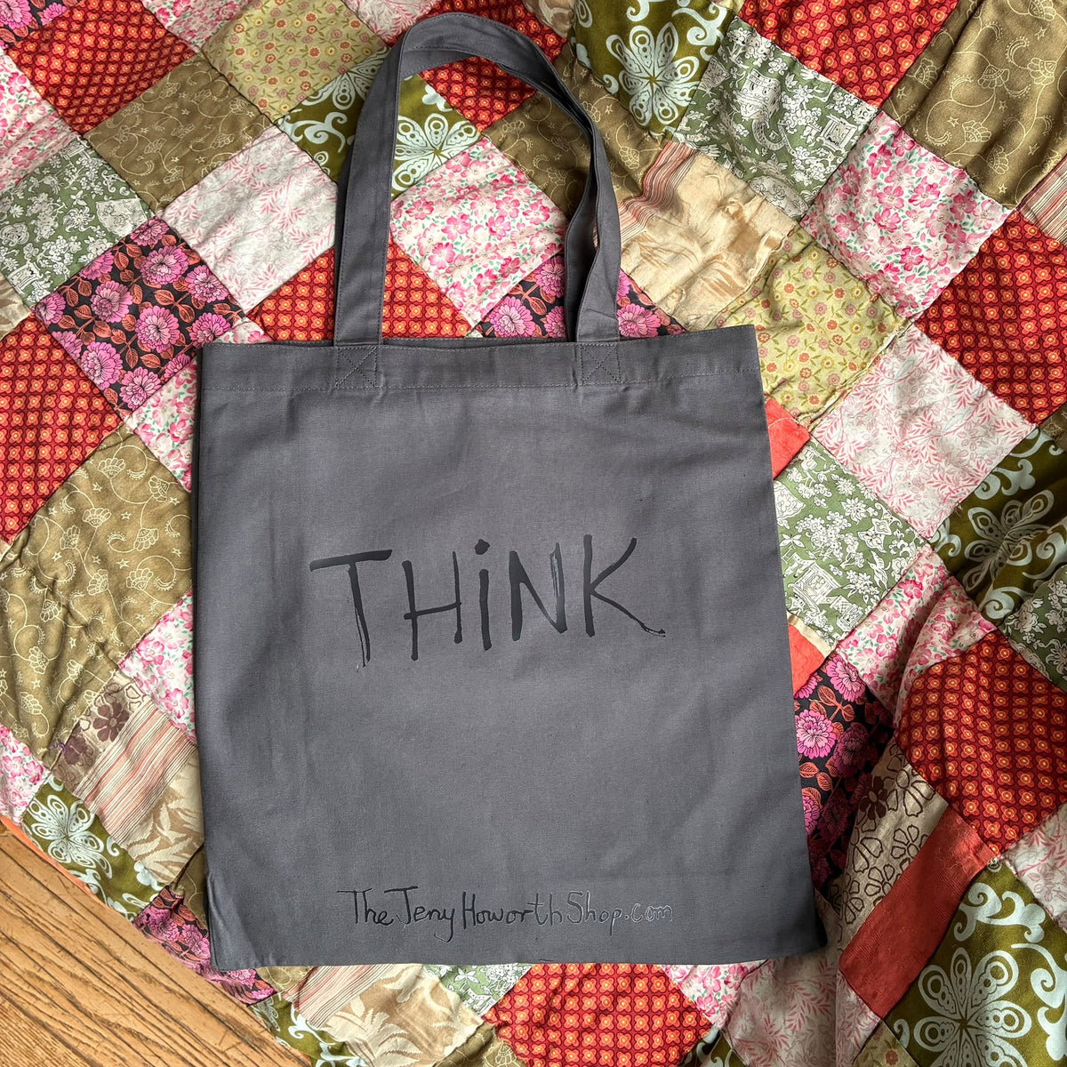 Think Tote Bag in Grey