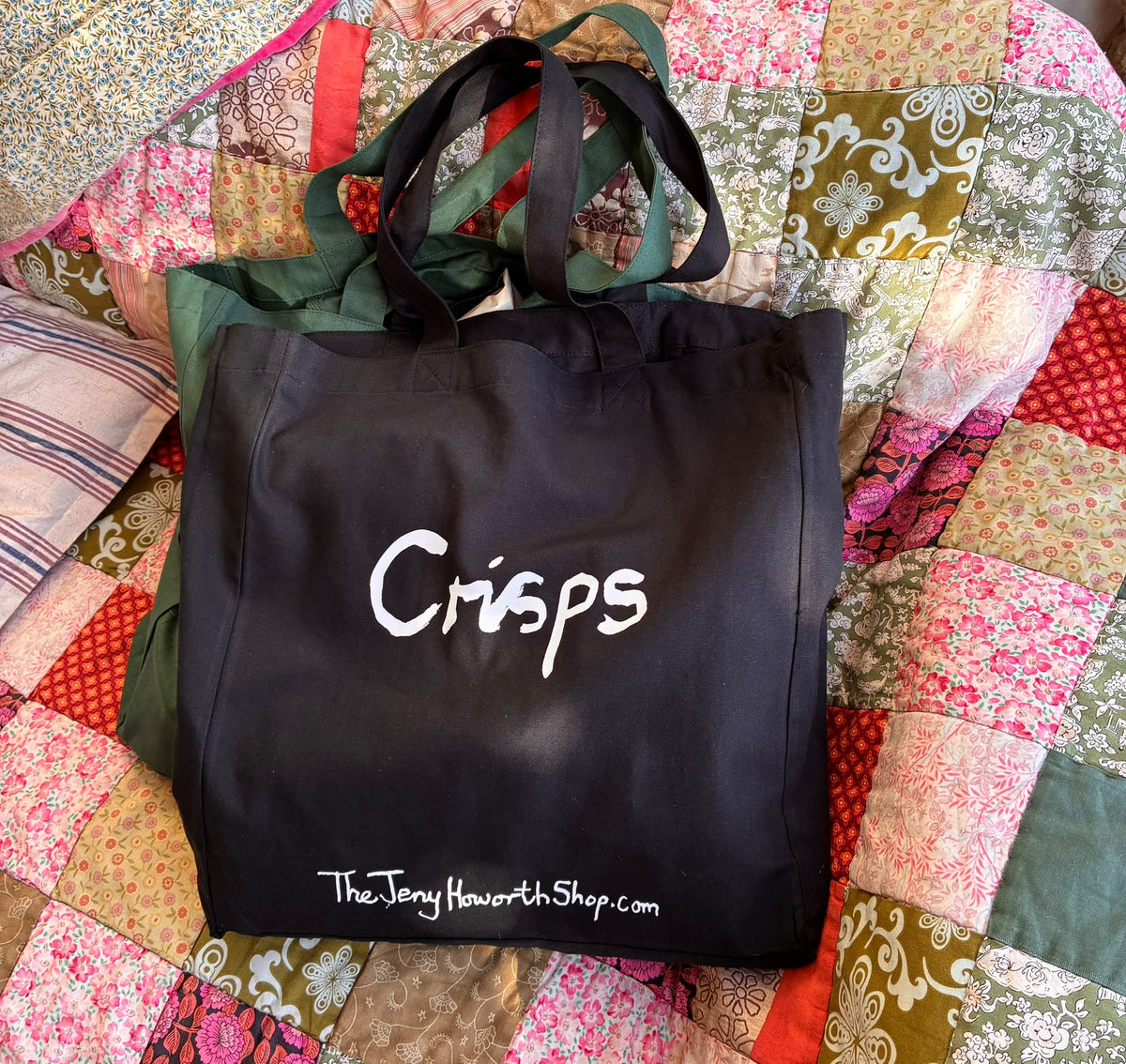 Crisps Tote Bag in Black