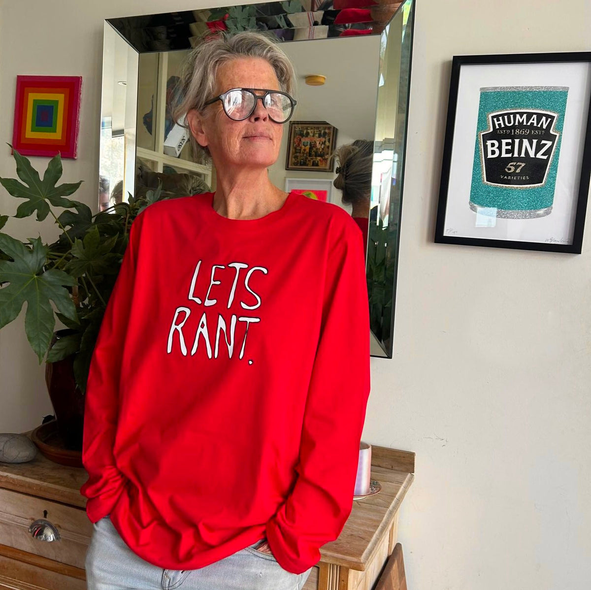 Lets Rant Long Sleeve T-shirt in Red