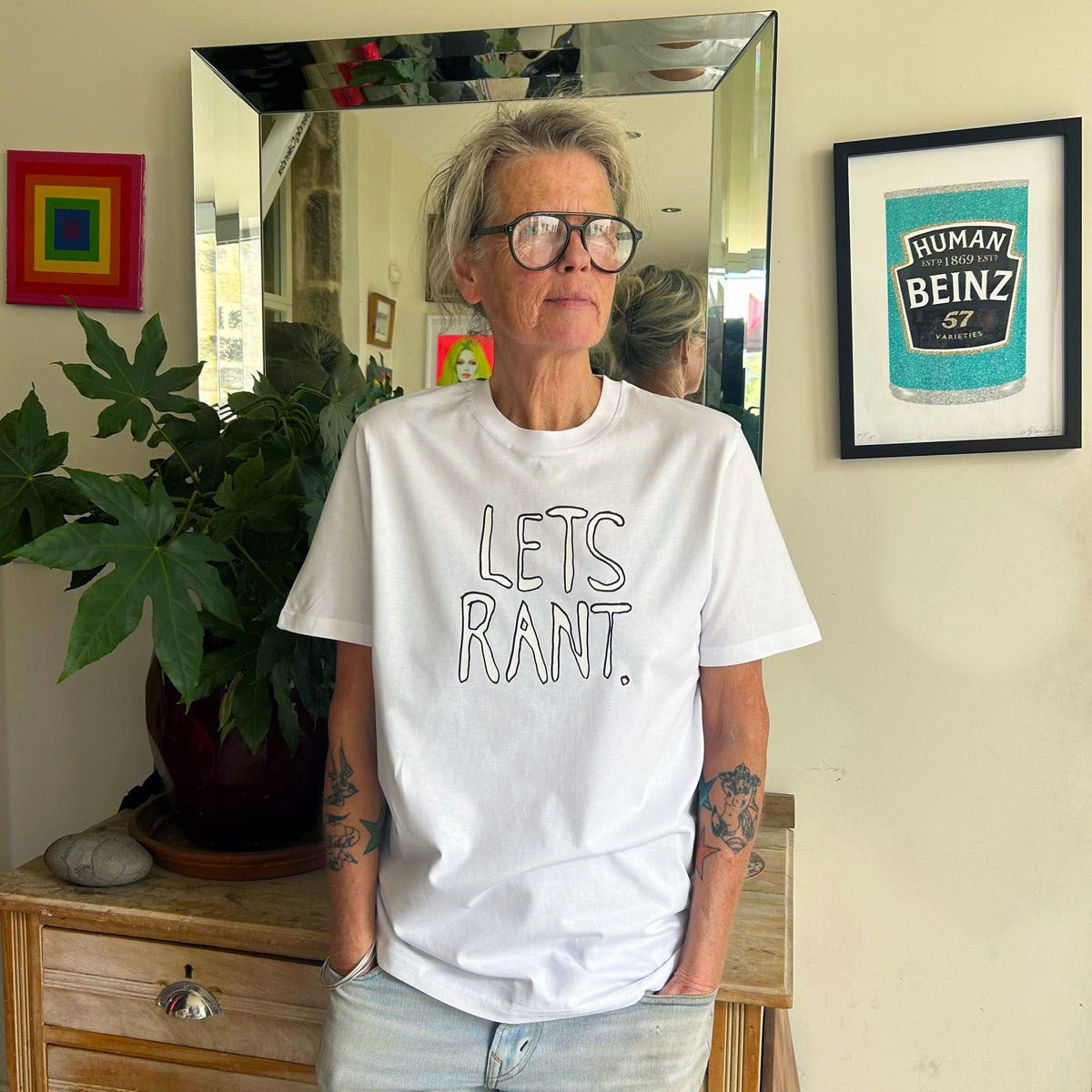 Lets Rant Short Sleeve T shirt in White